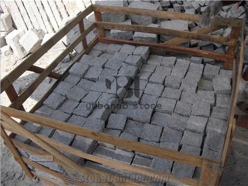 China Bianco Sardo G623 Granite,Cobble Stone/Cubes