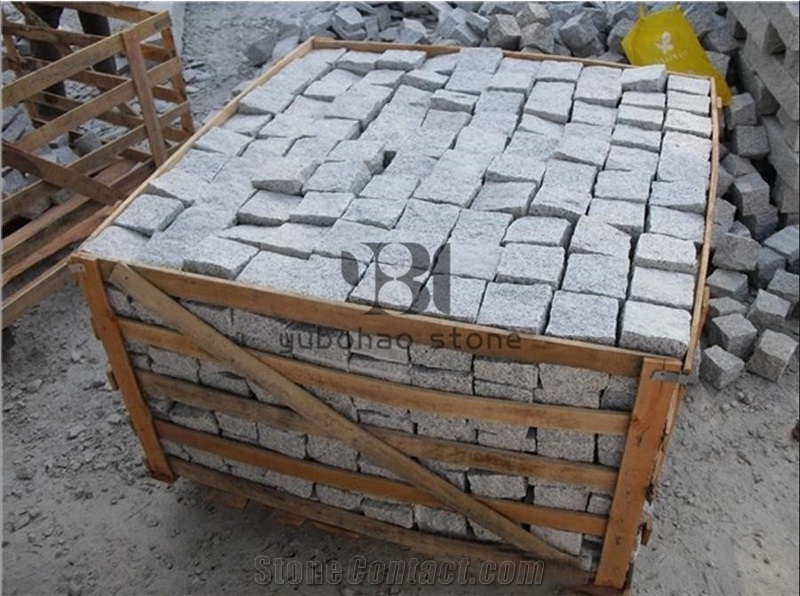 China Bianco Sardo G623 Granite,Cobble Stone/Cubes