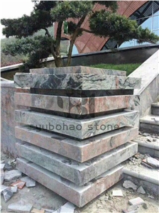 China Multicolor Red Granite,Polished, Balustrade
