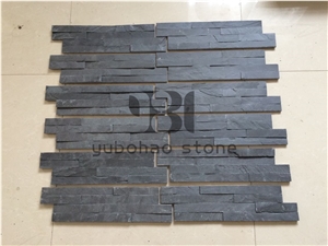 China P018 Black Slate, Flexible Stone Veneer Tile