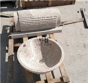 Chinese Granite G682,Rusty Yellow Pedestal Basins