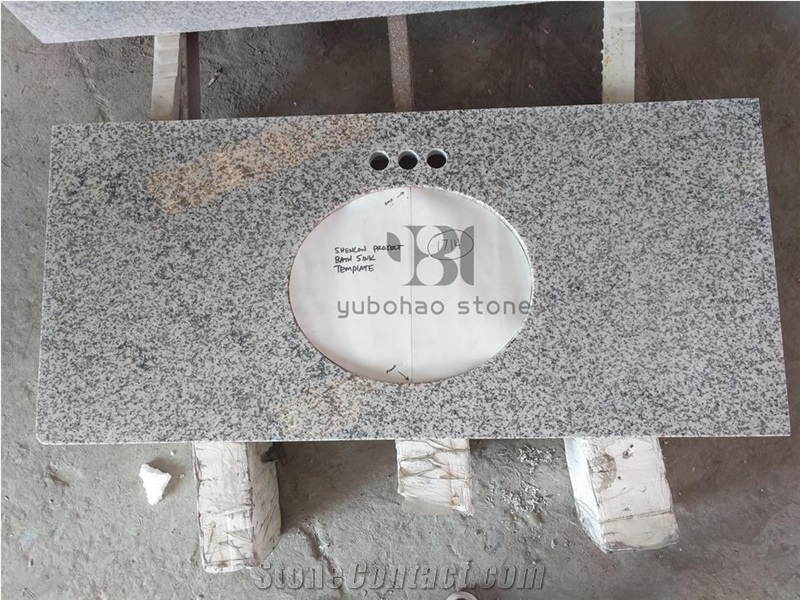 Chinese Light Grey Granite G655 Prefab Countertop