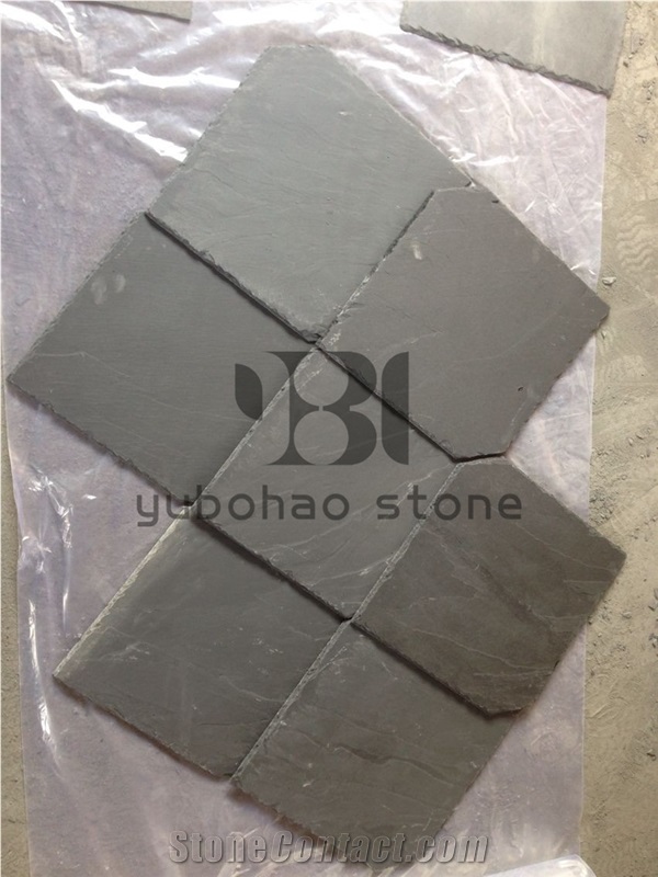 P018 Black Slate Cultured Stone, Thin Stone Veneer