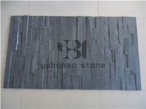 P018 Black Slate Flagstones, Manufactured Stone