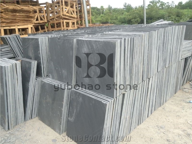 P018 Black Wall Cladding Slate, Thin Stone Veneer