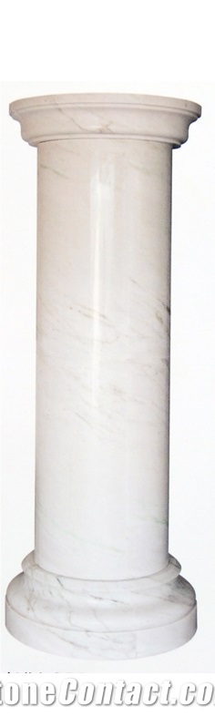 White Cylindrical Column, Roman Greek Columns