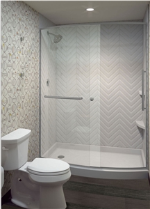 3"X8" Chevron Pattern Shower Surround Panels