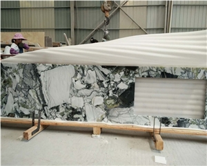 A Big Slab Cold Jade Green Marble Veins Countertop A Big Slab Cold Jade Green Marble Veins Countertop