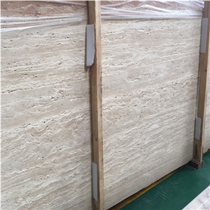 Antique Finish Light Cream Travertine Slabs