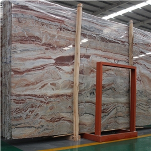Arabescato Orobico Rosso Marble Slab