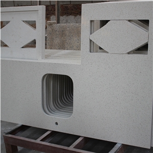 Artificial Stone Jade Spot White Quartz Countertop