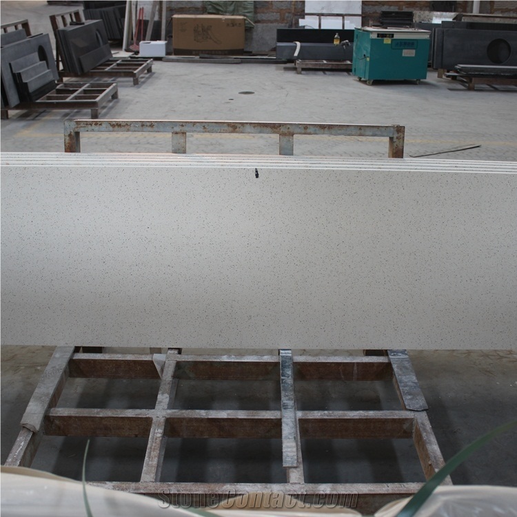 Artificial Stone Jade Spot White Quartz Countertop