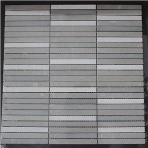 Bathroom Strip Marble Mosaic on Mesh