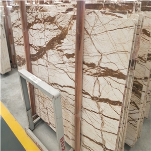 Beige Sofita Gold Marble Slab and Tiels for Sales