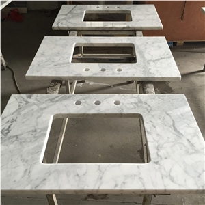 Bianco Carrara White Marble Vanity Top