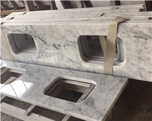 Bianco Carrara White Marble Vanity Top