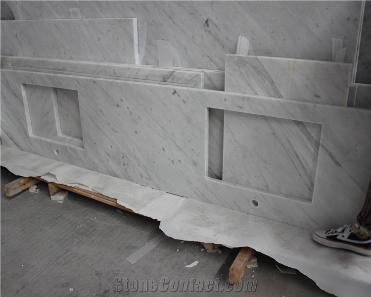 Bianco Carrara White Marble Vanity Top