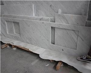 Bianco Carrara White Marble Vanity Top