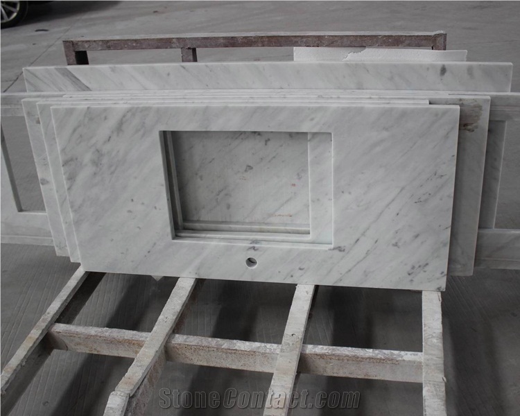 Bianco Carrara White Marble Vanity Top