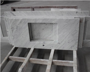Bianco Carrara White Marble Vanity Top