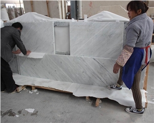 Bianco Carrara White Marble Vanity Top