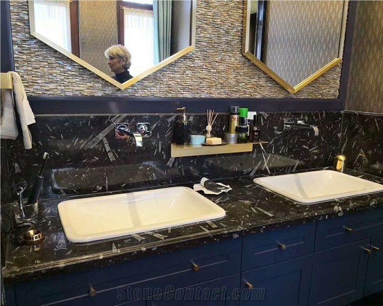 Black Ocean Jura Marble Vanity Top