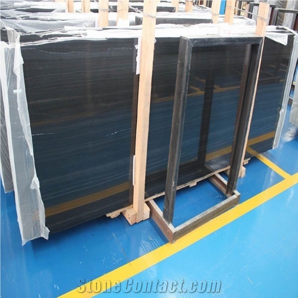 Black Sandal Wood Marble Slab