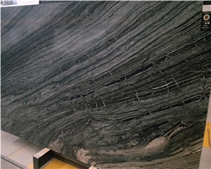 Black Tree Silver Wave Marble