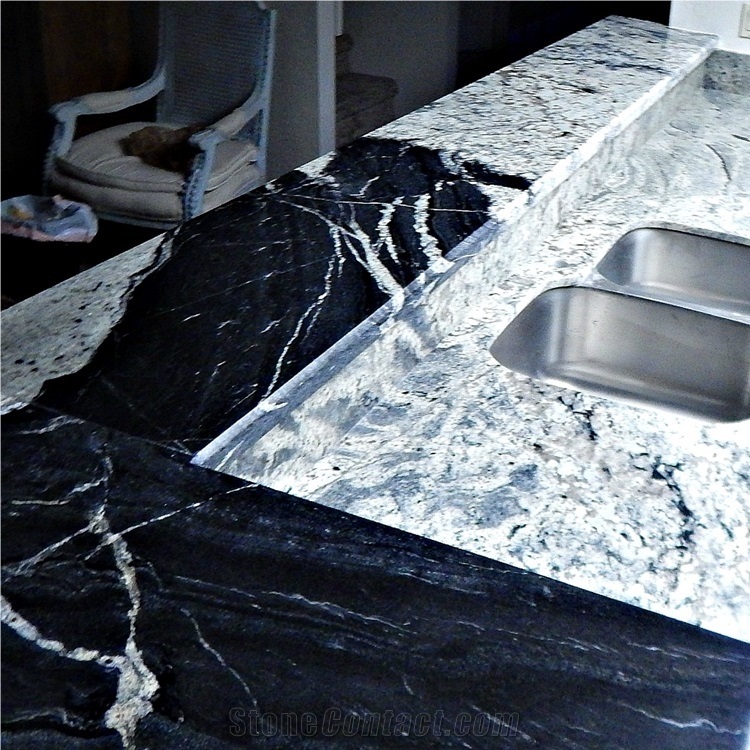 Brazil Black Veins Copacabana Granite Countertop