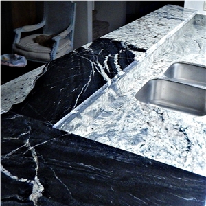 Brazil Black Veins Copacabana Granite Countertop