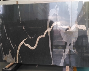 Brazilian Exotic Black Horse Granite Slabs