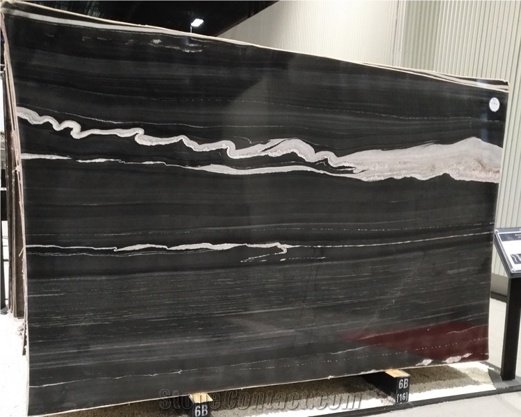 Brazilian Exotic Black Horse Granite Slabs