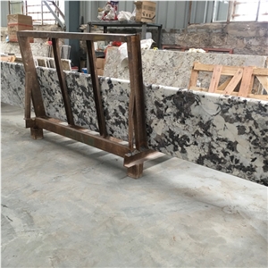 Bullnosed Edge Splendor White Granite Counter Tops