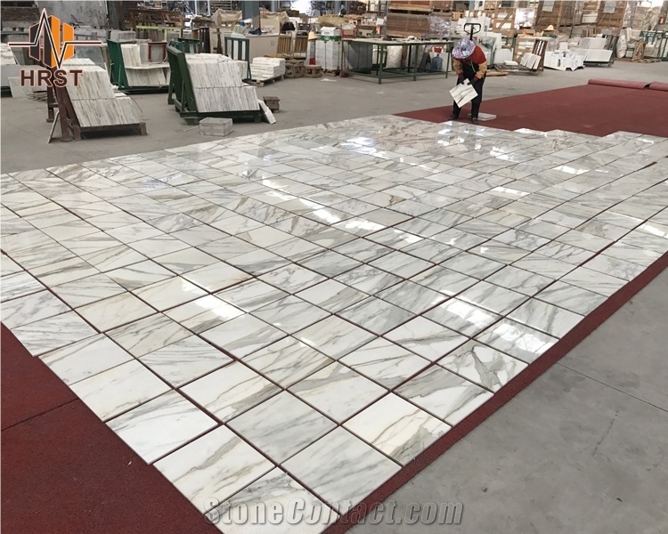 Calcutta Gold Marble Tiles 12x12 Inch