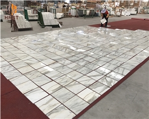 Calcutta Gold Marble Tiles 12x12 Inch