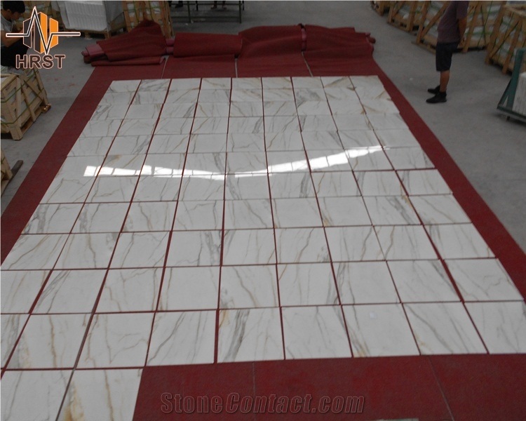 Calcutta Gold Marble Tiles 12x12 Inch