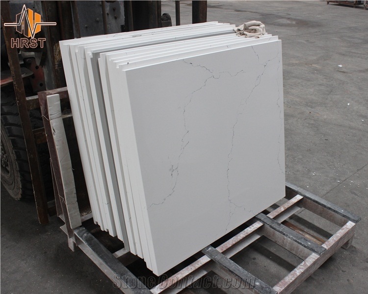 Carrara Marble Look Quartz Kitchen Countertops