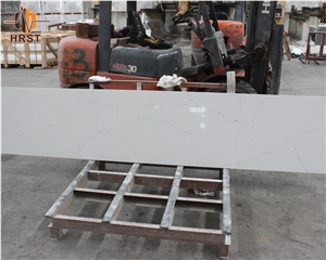 Carrara Marble Look Quartz Kitchen Countertops