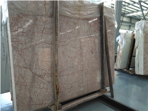 China Red Spider Marble Slab