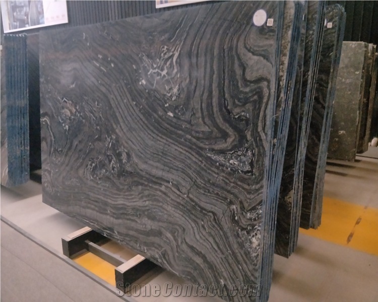China Tree Black Marble Slab and Tiles