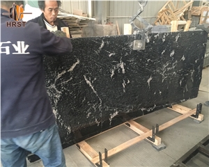 Chinese Cheap Black Grey Mist Granite Slab