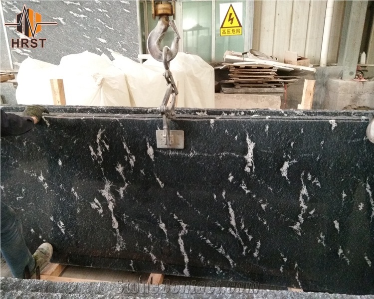 Chinese Cheap Black Grey Mist Granite Slab