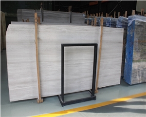 Chinese Guizhuzhou Wood White Marble Slab