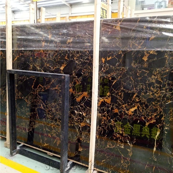 Chinese Vendome Noir Gold Marble Slab