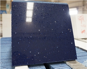Crystal Dark Blue Quartz Slabs