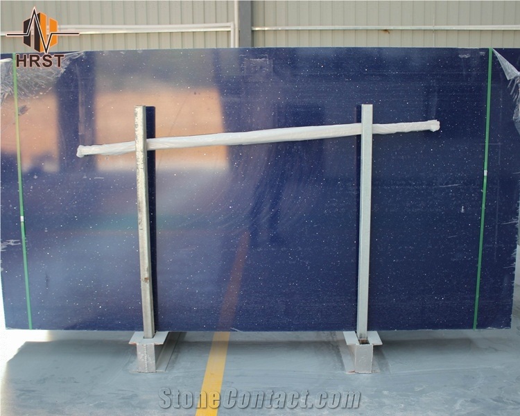 Crystal Dark Blue Quartz Slabs