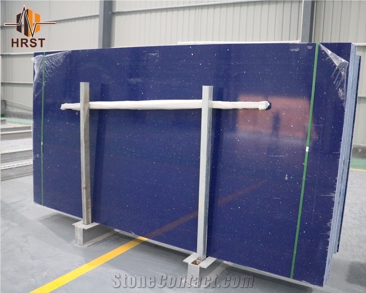 Crystal Dark Blue Quartz Slabs