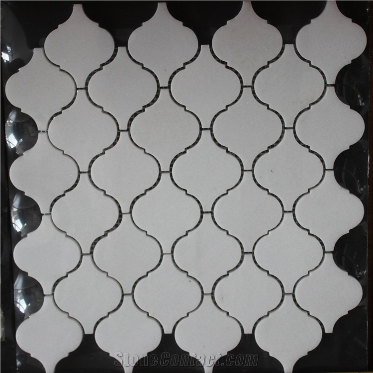 Crystal White Marble Lantern Mosaic Tile