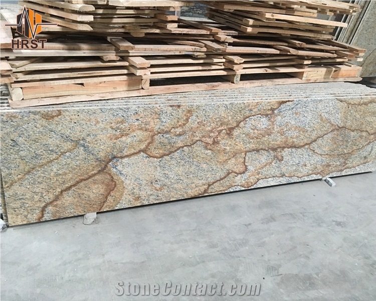Exotic Stone Golden Lightning Granite Slab