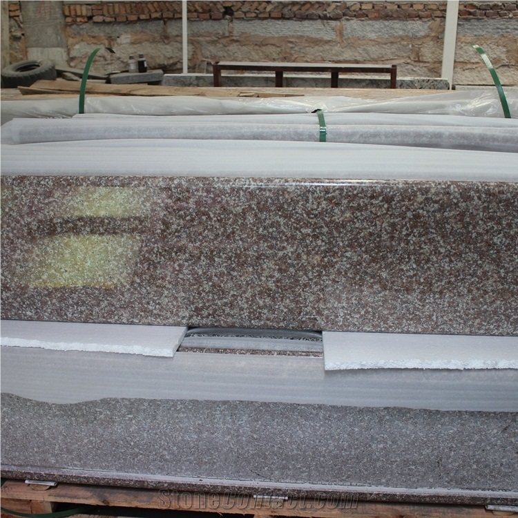 G687 Peach Red Granite Countertops